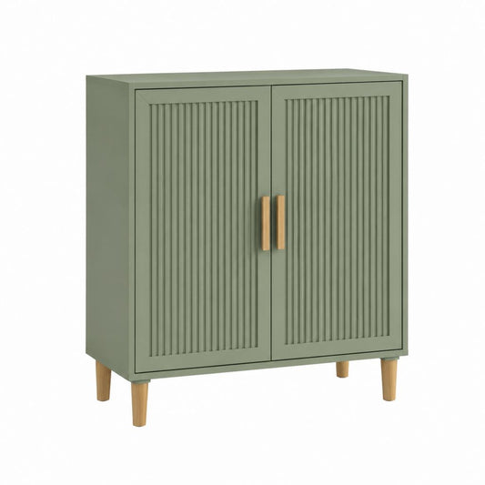 Buffet de salle à manger vert kaki en MDF rectangulaire à 2 portes 80 x 40 x 90 cm