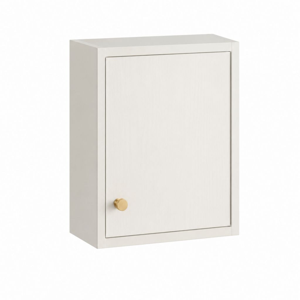 Armoire murale de salle de bain blanche en MDF rectangulaire 40 x 20 x 60 cm avec porte