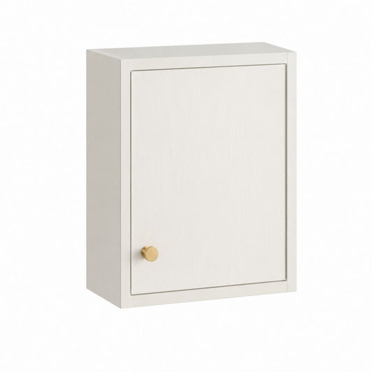 Armoire murale de salle de bain blanche en MDF rectangulaire 40 x 20 x 60 cm avec porte